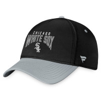 Adult Men's Chicago White Sox Stacked Logo Flex Hat - Black/Gray Adult Men's Chicago White Sox Stacked Logo Flex Hat - Black/Gray