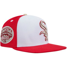 Adult Men's Chicago White Sox Pro Standard Strawberry Ice Cream Drip Snapback Hat - White/Red