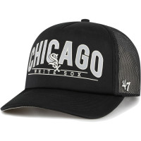 Adult Men's Chicago White Sox '47 Backhaul Foam Trucker Snapback Hat - Black