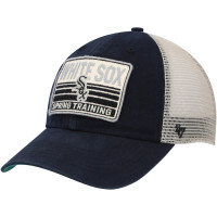 Adult Men's Chicago White Sox '47 Four Stroke Clean Up Trucker Snapback Hat - Black/Tan Adult Men's Chicago White Sox '47 Four Stroke Clean Up Trucker Snapback Hat - Black/Tan