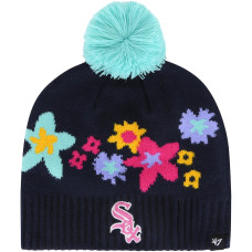 Youth Girls Chicago White Sox '47 Buttercup Knit Beanie with Pom - Navy