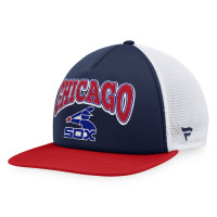 Adult Men's Chicago White Sox Heritage Foam Front Trucker Snapback Hat - Navy/Red