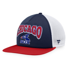 Adult Men's Chicago White Sox Heritage Foam Front Trucker Snapback Hat - Navy/Red