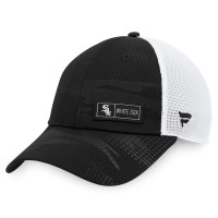 Adult Men's Chicago White Sox Iconic Camo Trucker Snapback Hat - Black/White