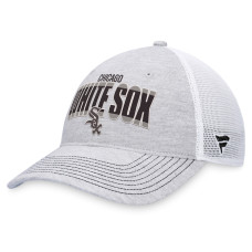 Adult Men's Chicago White Sox Logo Trucker Adjustable Hat - Heather Gray/White
