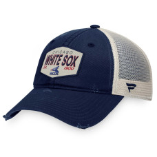 Adult Men's Chicago White Sox Patch Trucker Adjustable Hat - Black