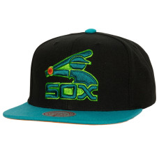 Adult Men's Chicago White Sox Mitchell & Ness Citrus Cooler Snapback Hat - Black/Teal