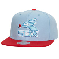 Adult Men's Chicago White Sox Mitchell & Ness Hometown Snapback Hat - Light Blue/Red
