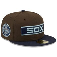 Adult Men's Chicago White Sox New Era Comiskey Park 75th Anniversary Walnut 9FIFTY Fitted Hat - Brown/Navy