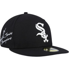 Adult Men's Chicago White Sox New Era 3-Time World Series Champions Undervisor 59FIFTY Fitted Hat - Black