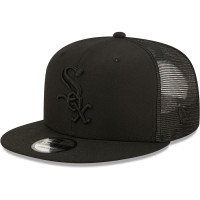 Adult Men's Chicago White Sox New Era Blackout Trucker 9FIFTY Snapback Hat