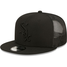Adult Men's Chicago White Sox New Era Blackout Trucker 9FIFTY Snapback Hat