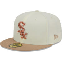 Adult Men's Chicago White Sox New Era Chrome Camel Rust Undervisor 59FIFTY Fitted Hat - Cream