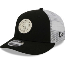Adult Men's Chicago White Sox New Era Circle Trucker Low Profile 9FIFTY Snapback Hat - Black