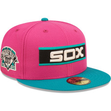 Adult Men's Chicago White Sox New Era Cooperstown Collection Comiskey Park Passion Forest 59FIFTY Fitted Hat - Pink/Green