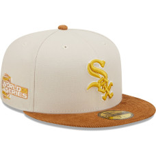 Adult Men's Chicago White Sox New Era Corduroy Visor 59FIFTY Fitted Hat - Cream/Brown 