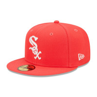 Adult Men's Chicago White Sox New Era Lava Highlighter Logo 59FIFTY Fitted Hat - Red