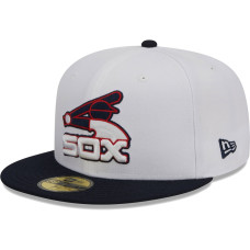 Adult Men's Chicago White Sox New Era Optic 59FIFTY Fitted Hat - White/Navy