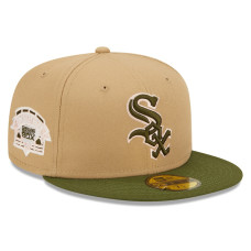 Adult Men's Chicago White Sox New Era Pink Undervisor 59FIFTY Fitted Hat - Khaki/Olive