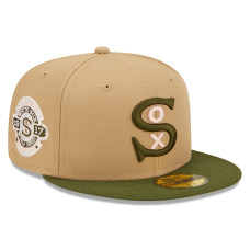 Adult Men's Chicago White Sox New Era Pink Undervisor 59FIFTY Fitted Hat - Khaki/Olive
