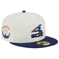 Adult Men's Chicago White Sox New Era Retro 59FIFTY Fitted Hat - Stone/Navy