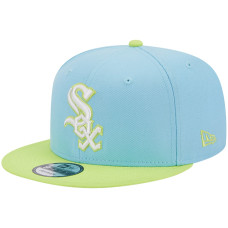 Adult Men's Chicago White Sox New Era Spring Basic Two-Tone 9FIFTY Snapback Hat - Light Blue/Neon Green
