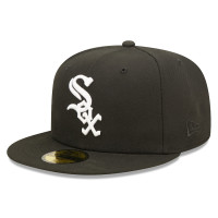 Adult Men's Chicago White Sox New Era Team Logo 59FIFTY Fitted Hat - Black