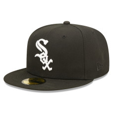 Adult Men's Chicago White Sox New Era Team Logo 59FIFTY Fitted Hat - Black