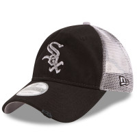 Adult Men's Chicago White Sox New Era Team Rustic 9TWENTY Trucker Adjustable Hat - Black