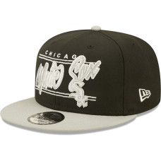 Adult Men's Chicago White Sox New Era Team Script 9FIFTY Adjustable Snapback Hat - Black/Gray