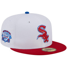 Adult Men's Chicago White Sox New Era Undervisor 59FIFTY Fitted Hat - White/Red