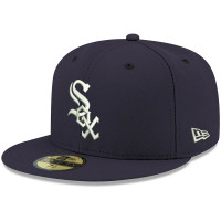 Adult Men's Chicago White Sox New Era White Logo 59FIFTY Fitted Hat - Navy 