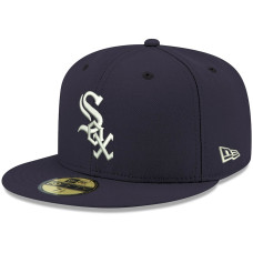 Adult Men's Chicago White Sox New Era White Logo 59FIFTY Fitted Hat - Navy 