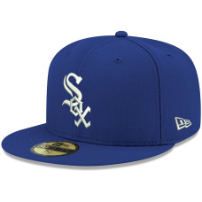 Adult Men's Chicago White Sox New Era White Logo 59FIFTY Fitted Hat - Royal 