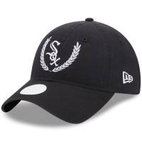 Women's Chicago White Sox New Era Leaves 9TWENTY Adjustable Hat - Black