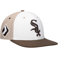 Adult Men's Chicago White Sox Pro Standard Chocolate Ice Cream Drip Snapback Hat - White/Brown