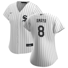 Women's Chicago White Sox Jacob Amaya #8 White Home Replica Jersey