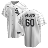 Youth Chicago White Sox Justin Anderson #60 White Home Replica Jersey