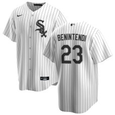 Men's Chicago White Sox Andrew Benintendi #23 White Home Replica Jersey