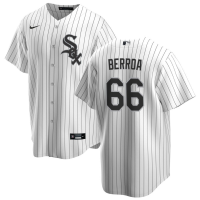 Men's Chicago White Sox Prelander Berroa #66 White Home Replica Jersey