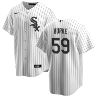 Men's Chicago White Sox Sean Burke #59 White Home Replica Jersey