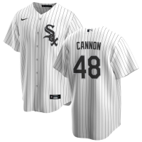 Men's Chicago White Sox Jonathan Cannon #48 White Home Replica Jersey