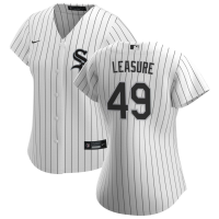 Women's Chicago White Sox Jordan Leasure #49 White Home Replica Jersey