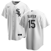 Youth Chicago White Sox Austin Slater #15 White Home Replica Jersey