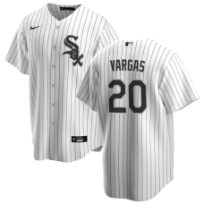 Men's Chicago White Sox Miguel Vargas #20 White Home Replica Jersey