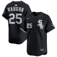 Men's Chicago White Sox Andrew Vaughn #25 Black Alternate Limited Jersey Men's Chicago White Sox Andrew Vaughn #25 Black Alternate Limited Jersey