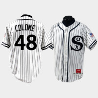 Men Chicago White Sox #48 Alex Colome White 1990 Turn Back the Clock Jersey