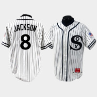 Men Chicago White Sox #8 Bo Jackson White 1990 Turn Back the Clock Jersey