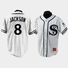 Men Chicago White Sox #8 Bo Jackson White 1990 Turn Back the Clock Jersey