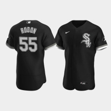 Men Chicago White Sox #55 Carlos Rodon Black Authentic 2020 Alternate Jersey